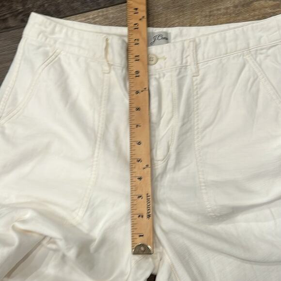 J.Crew Women's Garment Dyed Foundry Pant Off White Size 10T - Picture 6 of 12
